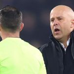 Arne Slot confronts referee Michael Oliver over Liverpool's title chase
