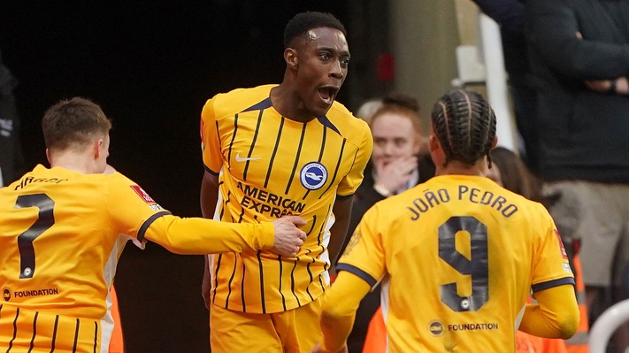 FA Cup: Danny Welbeck fires Brighton into quarter-finals at Newcastle
