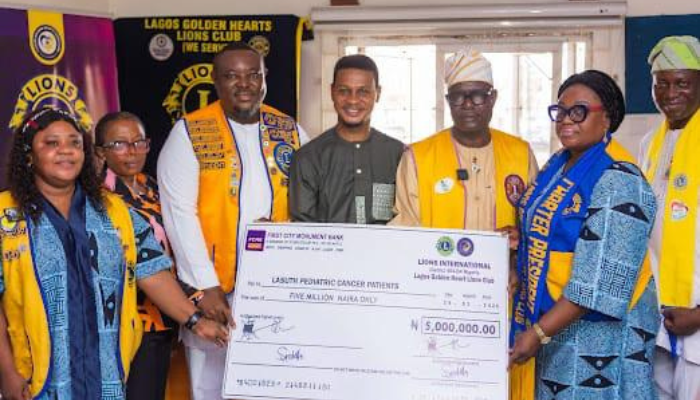 Lions Club donates N5m to support cancer treatment at LASUTH