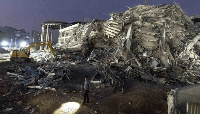 Police rescue trapped victim in Abuja building collapse