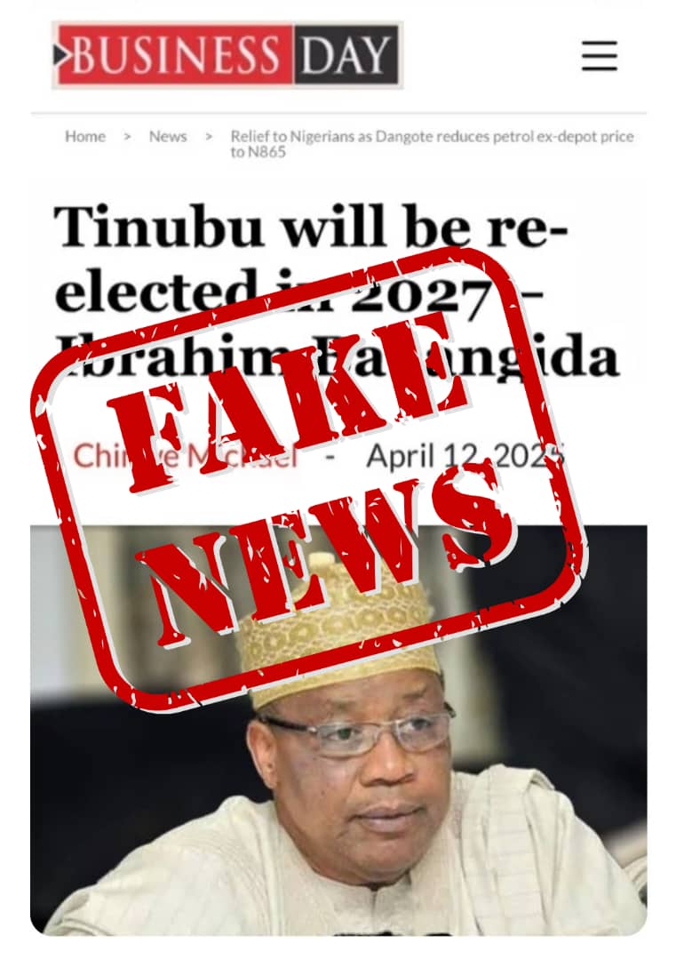 False attribution of article to BusinessDay