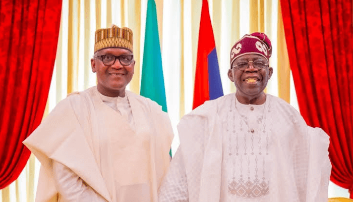 Bola Tinubu and Aliko Dangote