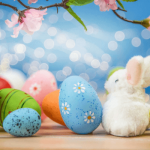 Easter eggs and rabbits