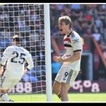 Hojlund’s strike rescues Man United against 10-man Bournemouth