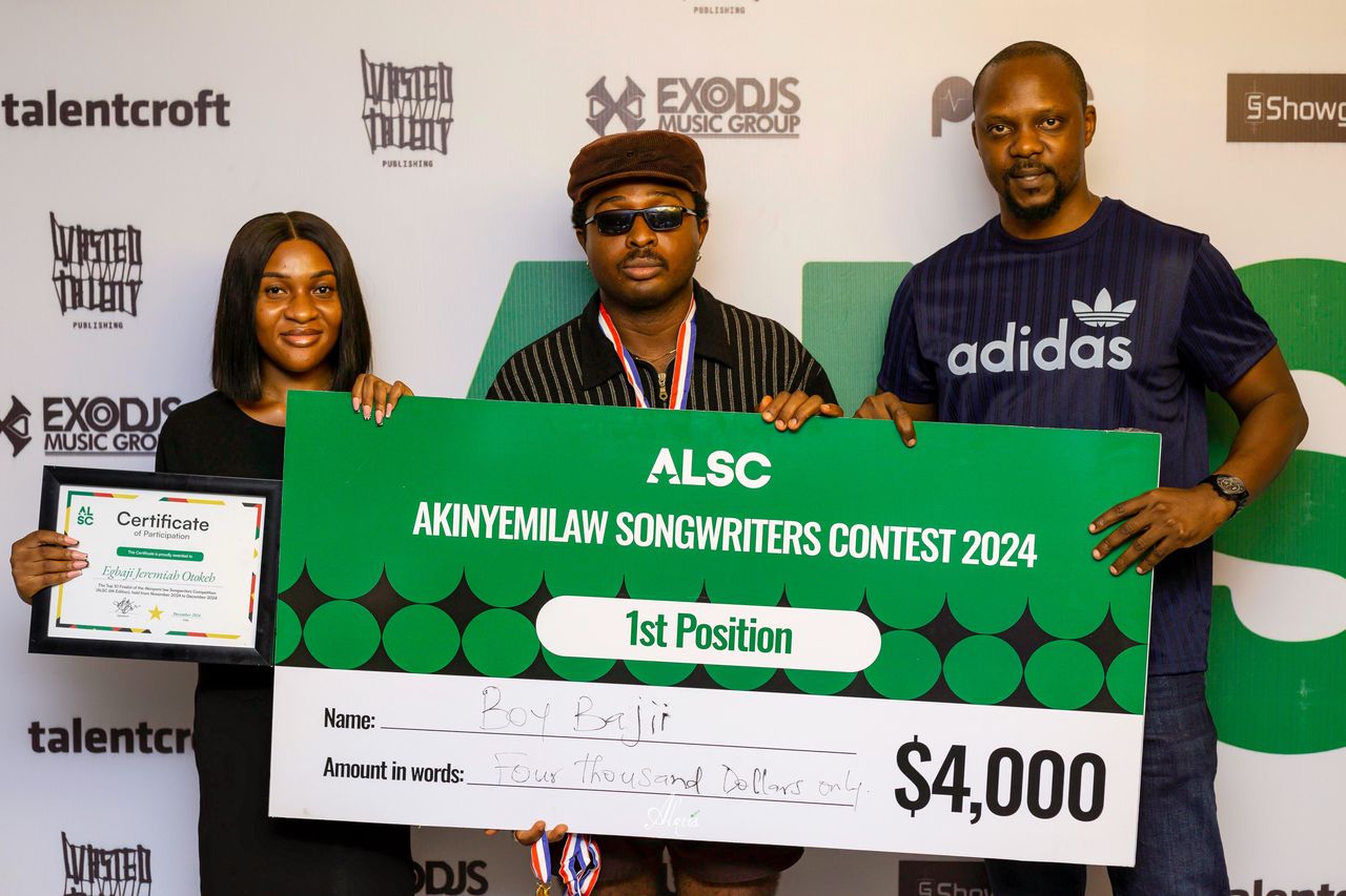 Boy Bajii, Ejiyk, Sleemsam win Akinyemi Law songwriting competition
