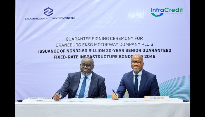 InfraCredit guarantees Craneburg EKSG N32.50bn 20-year infrastructure bonds issuance