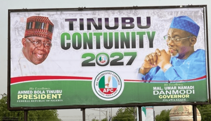 President Tinubu’s second-term campaign posters