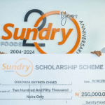 Sundry Foods awards scholarship