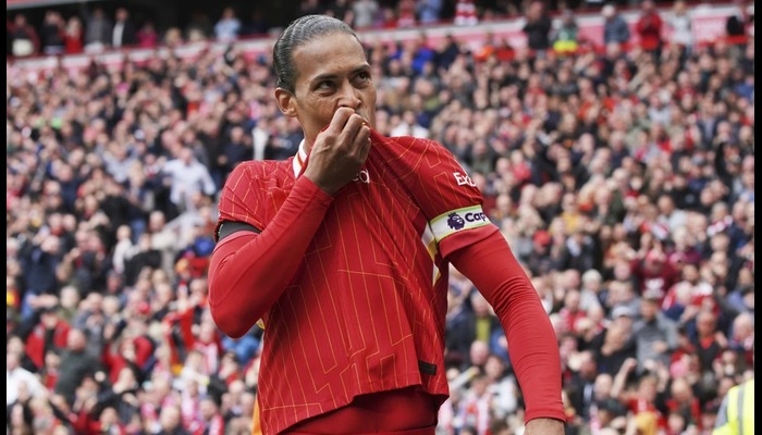 Van Dijk's late header edges Liverpool closer to Premier League title