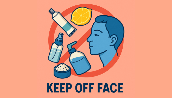 Things to avoid putting on your face
