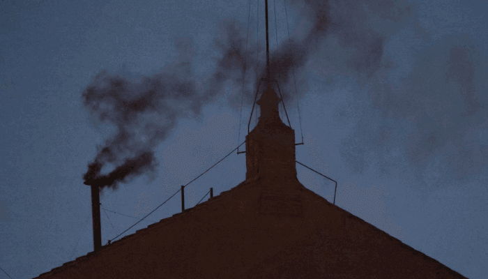 Breaking: Black smoke after first ballot - meaning no pope yet elected on the first day of the conclave