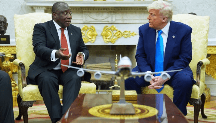 Trump and Ramaphosa -