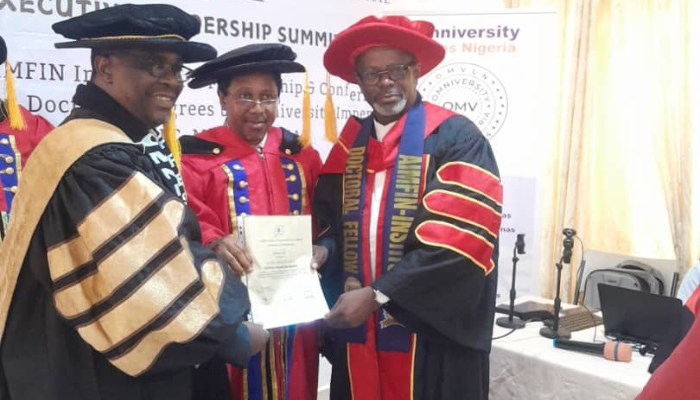 AI educator Celestine Achi conferred Doctoral Fellow by AIMFIN