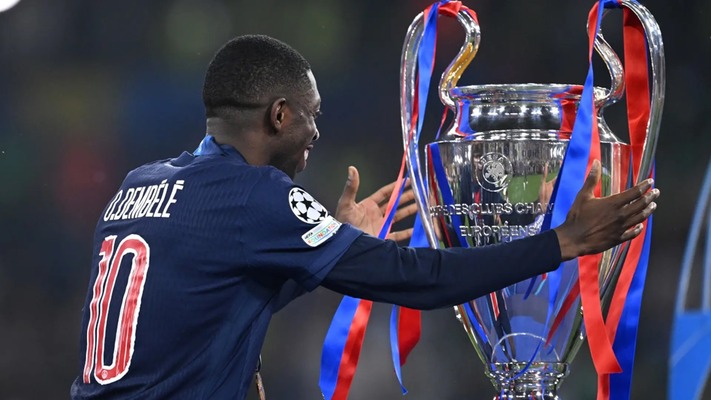 Ousmane Dembele crowned UEFA Champions League player of the season