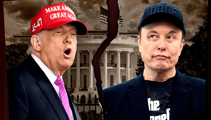 Trump and Musk feud