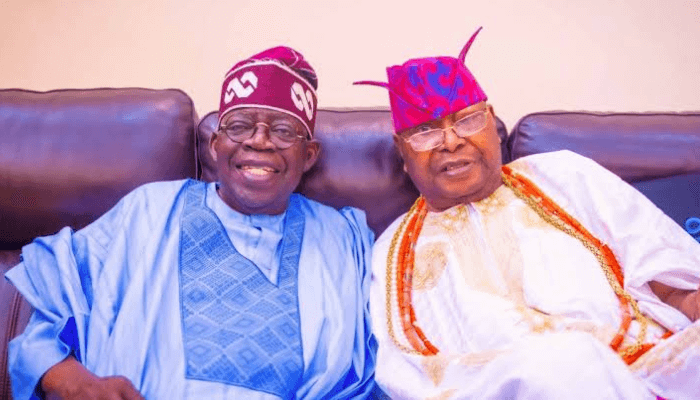 Bola Tinubu and late Awujale of Ijebu, Oba Sikiru Adetona