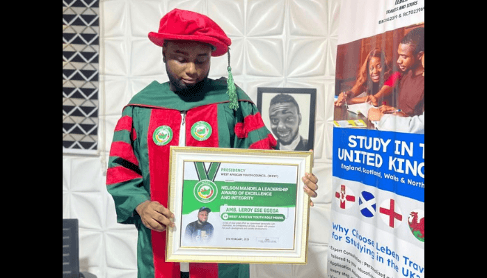 Leben Travels CEO Leroy Egega awarded Nelson Mandela Leadership honour (1)