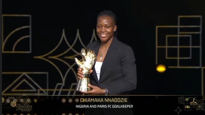 Ballon d’Or 2025: Nnadozie finishes fourth in Women’s Yashin Trophy