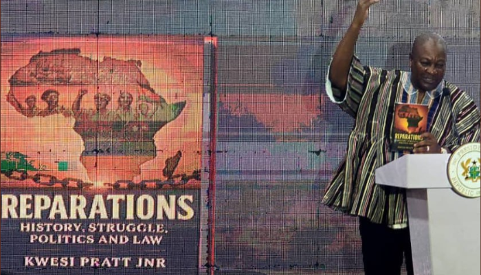 Mahama demands reparations for Africa at book launch