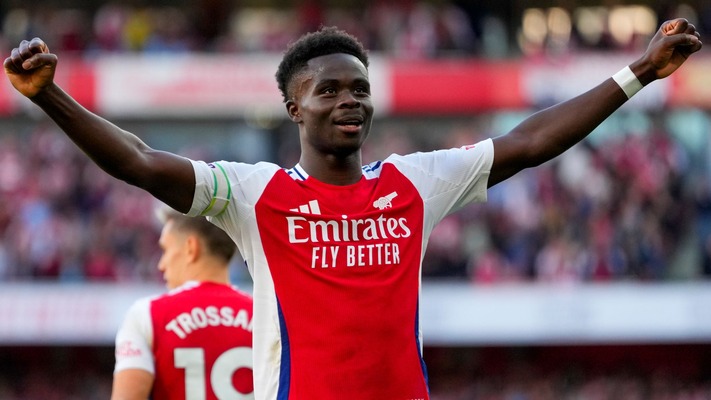 Saka confident in Arsenal's Premier League title push