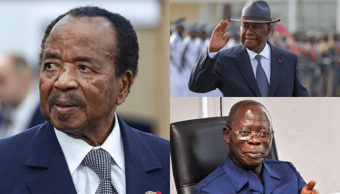 Paul Biya, Alassane Ouattara and Adams Oshiomhole