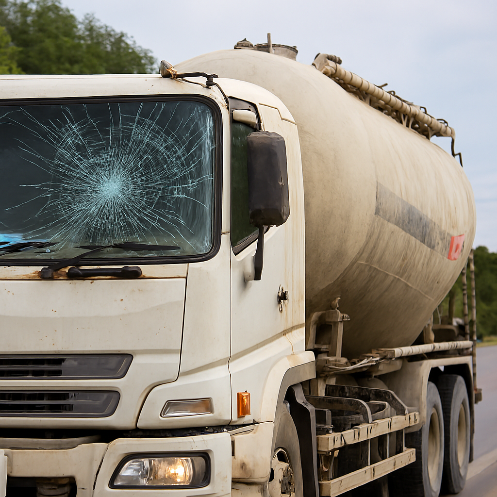 Truck accident illustration