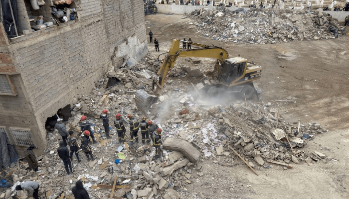 buildings collapse in Morocco